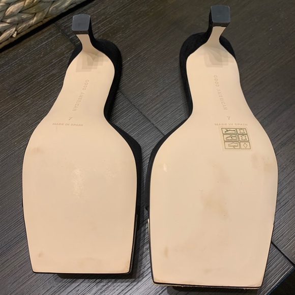 Good American The Standout Square Toe Suede Heel Size 7 - Picture 4 of 5